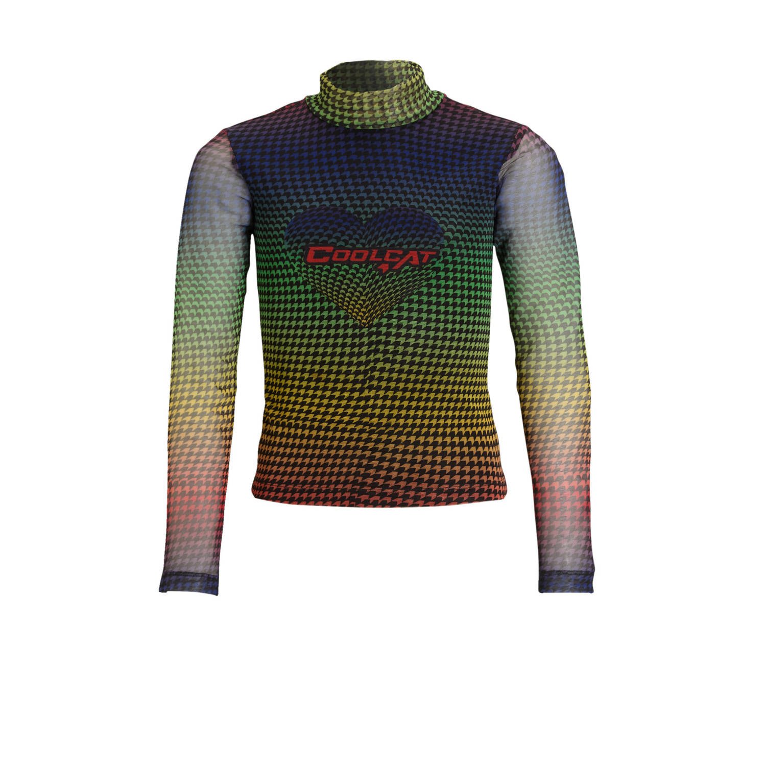 Coolcat Longsleeve Rainbow Mesh Top