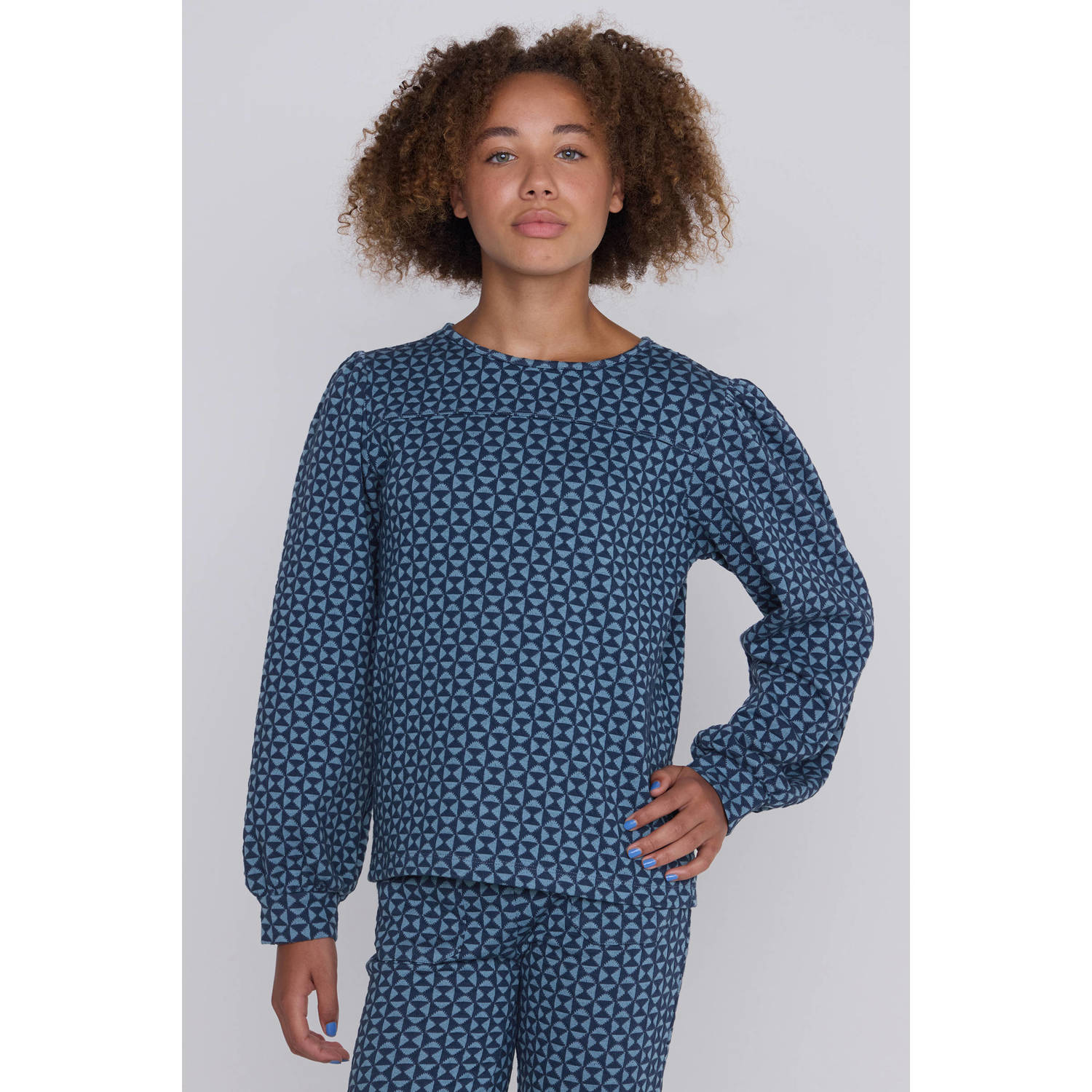 Coolcat Sweater Nina met Geometrisch Jacquard Patroon