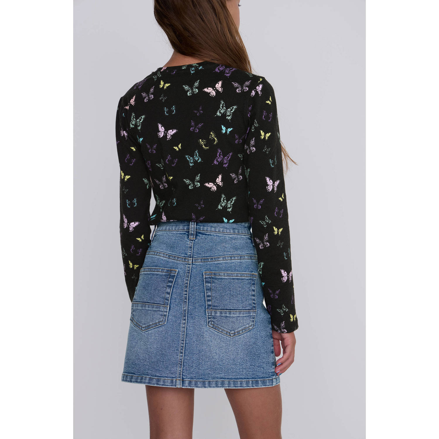 Coolcat Longsleeve Top Tyra met Vlinder All-over Print