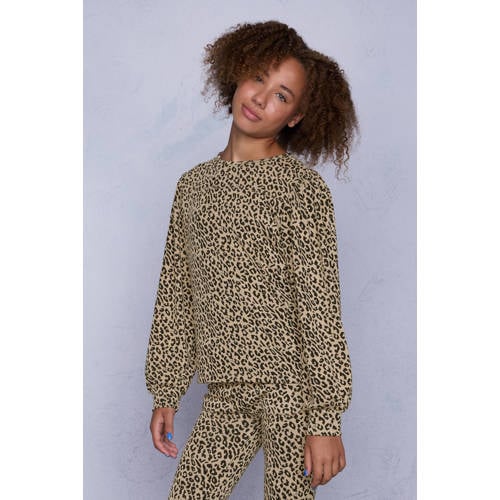 Coolcat Sweater Nina met Luipaard Jacquard Patroon afbeelding