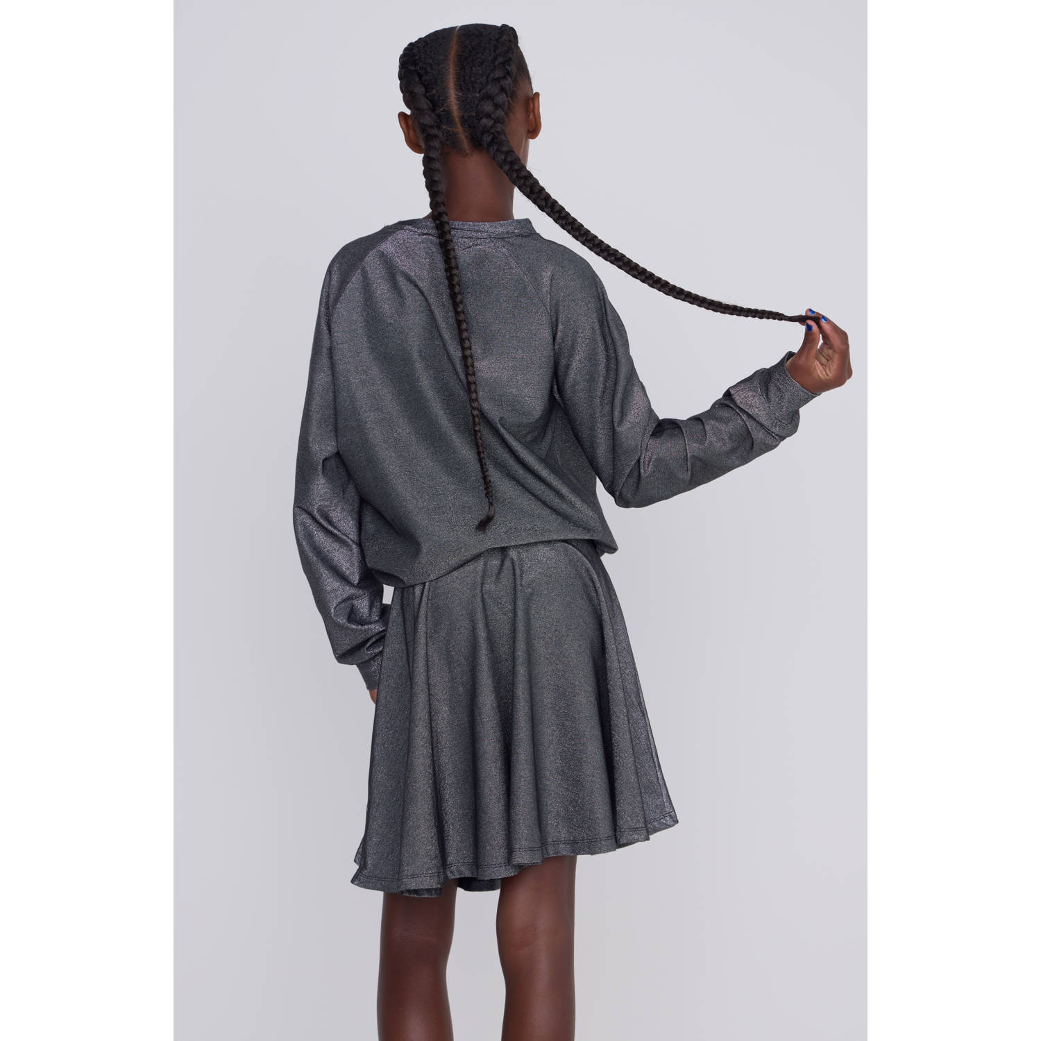 Coolcat lurex top Nyla zilver