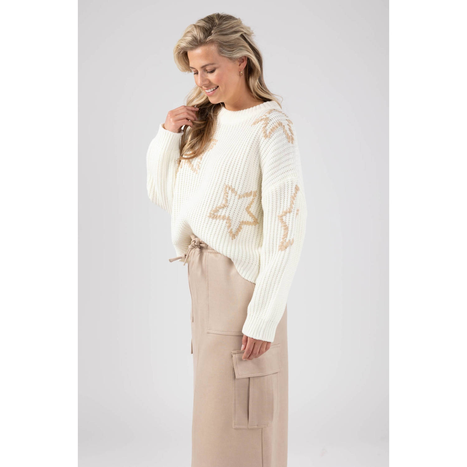 NUKUS Dames Truien & Vesten Atlanta Pullover Ecru