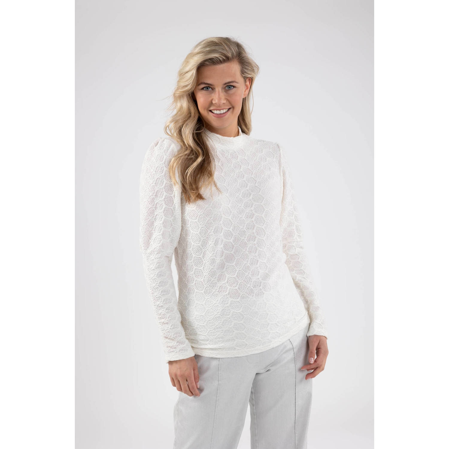 NUKUS Dames Tops & T-shirts Merida Top Chain Wit
