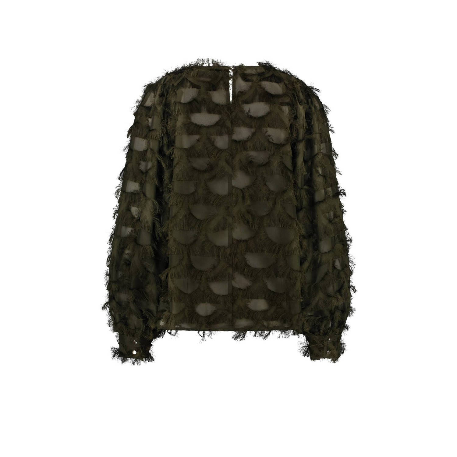 NUKUS blousetop Jade donkergroen