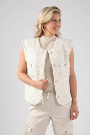 gilet Arabella met wol wit