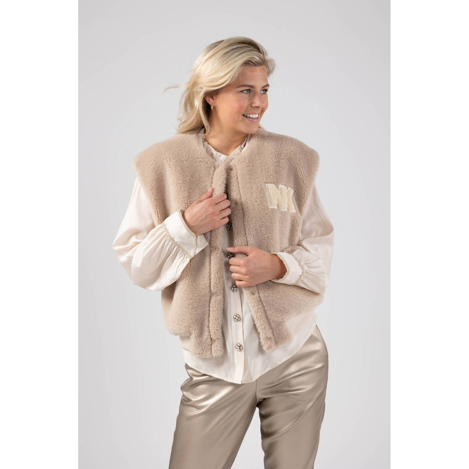 NUKUS gilet Billy zand