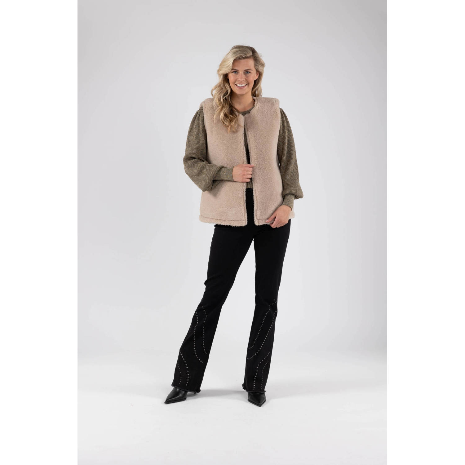 NUKUS gilet jillian lichtbruin bruin