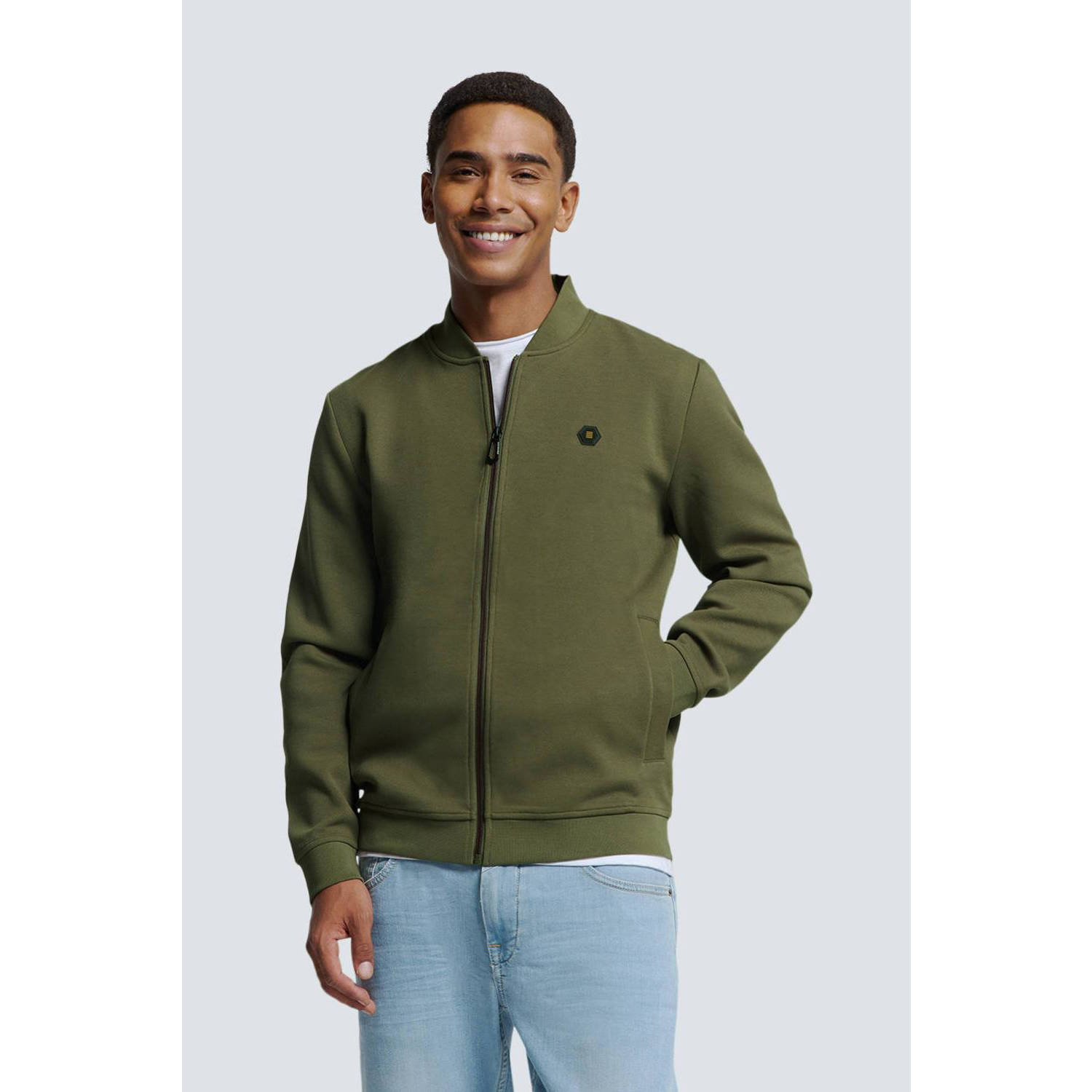 No Excess sweatvest groen