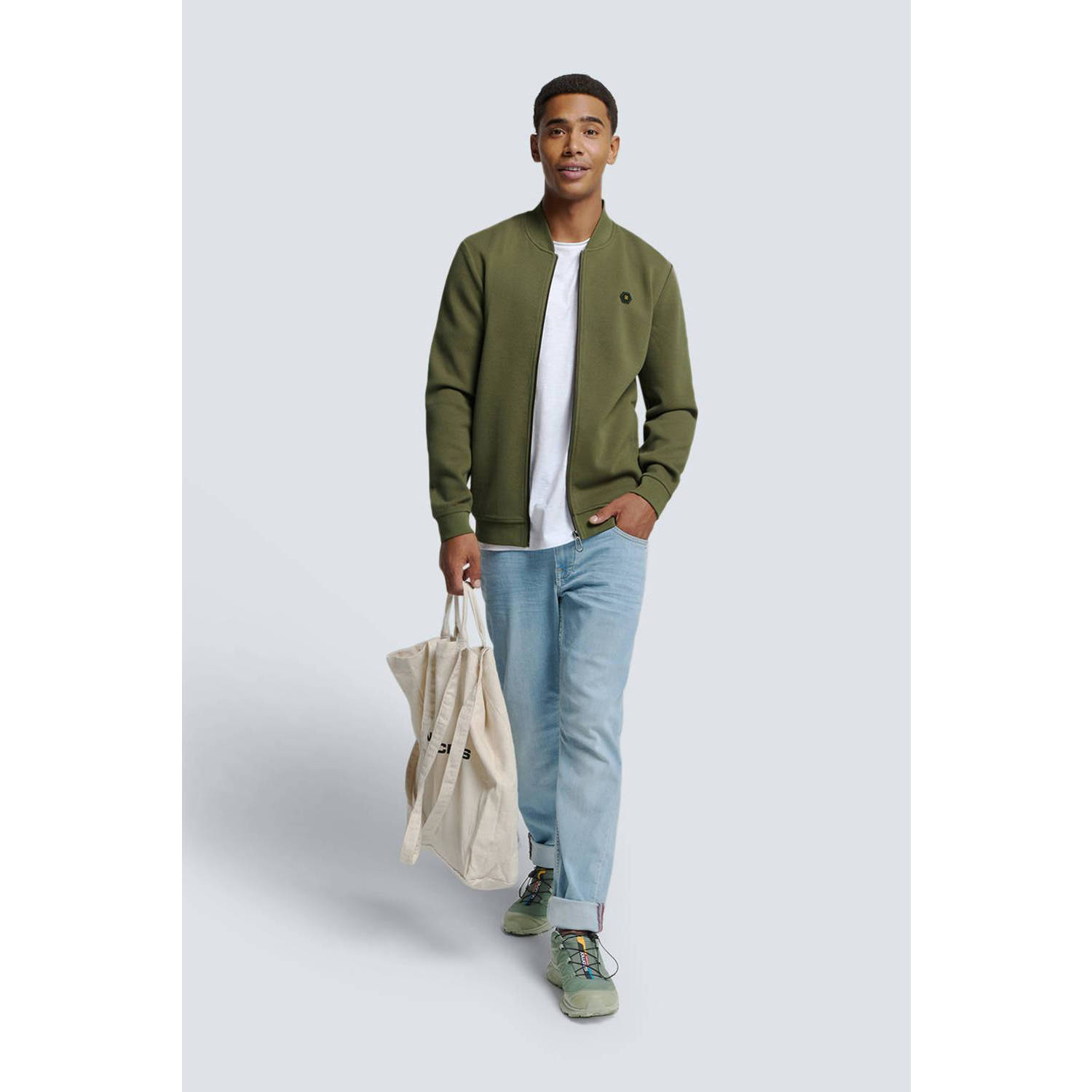 No Excess sweatvest groen