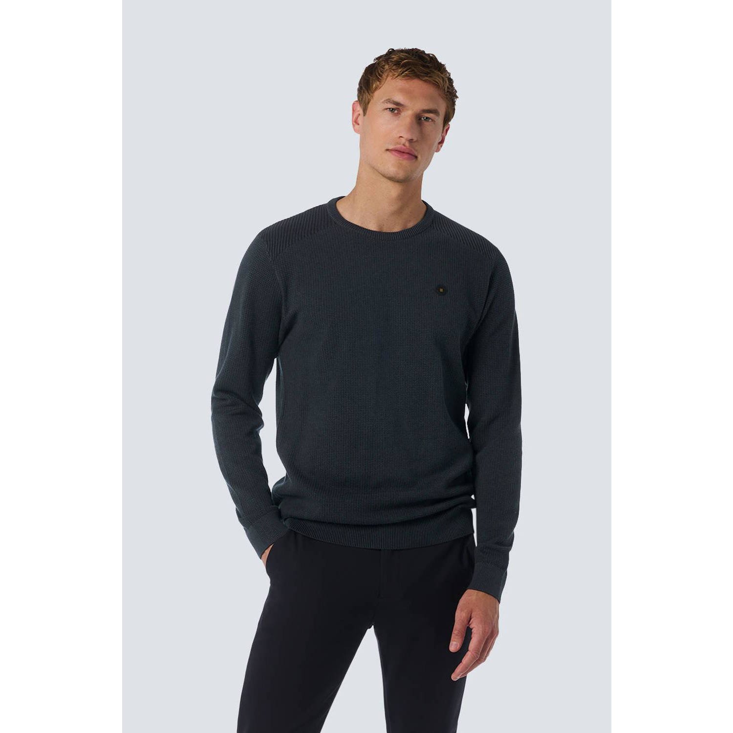NO EXCESS Trui met ronde hals met jacquard-look