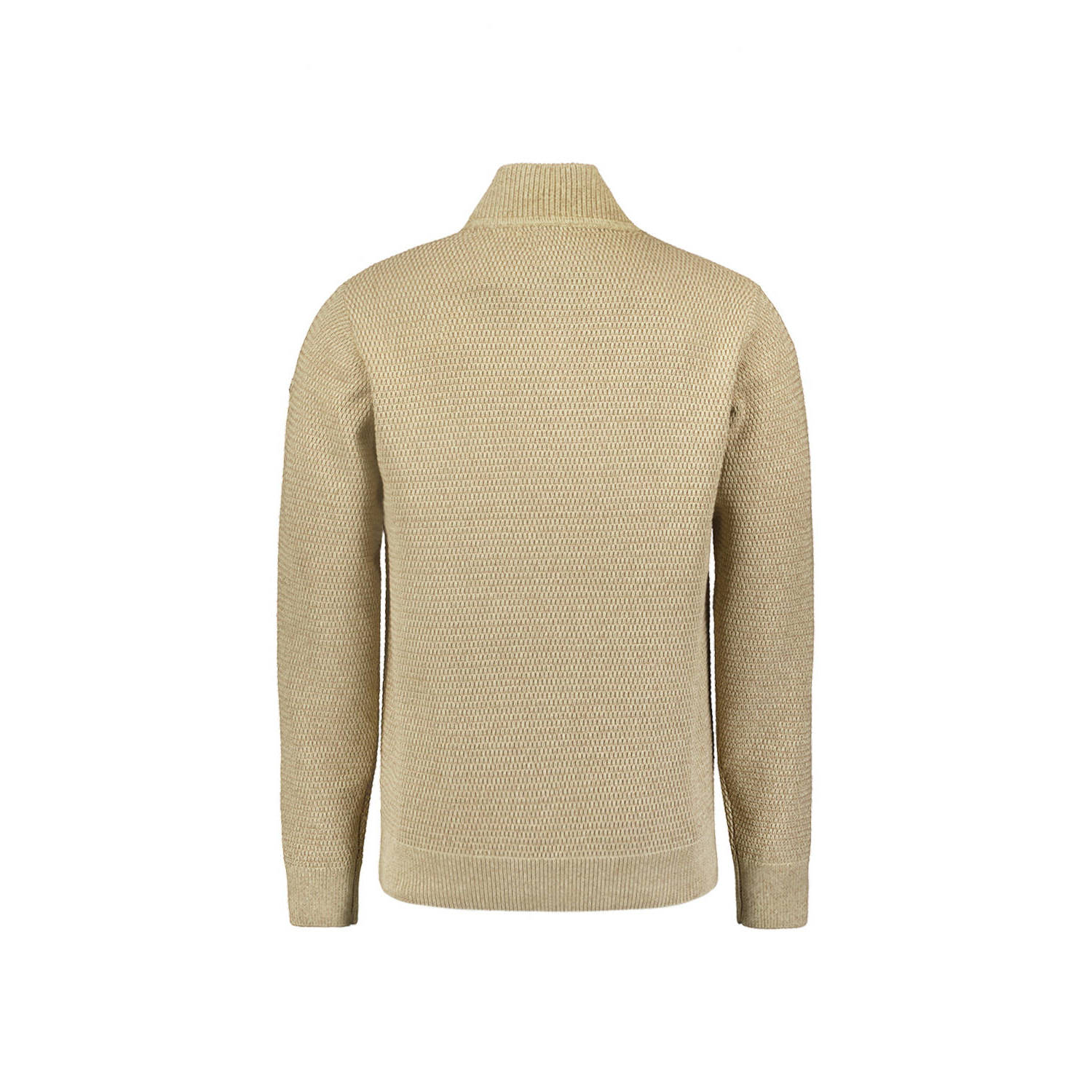 No Excess gebreide trui met ingebreid patroon beige