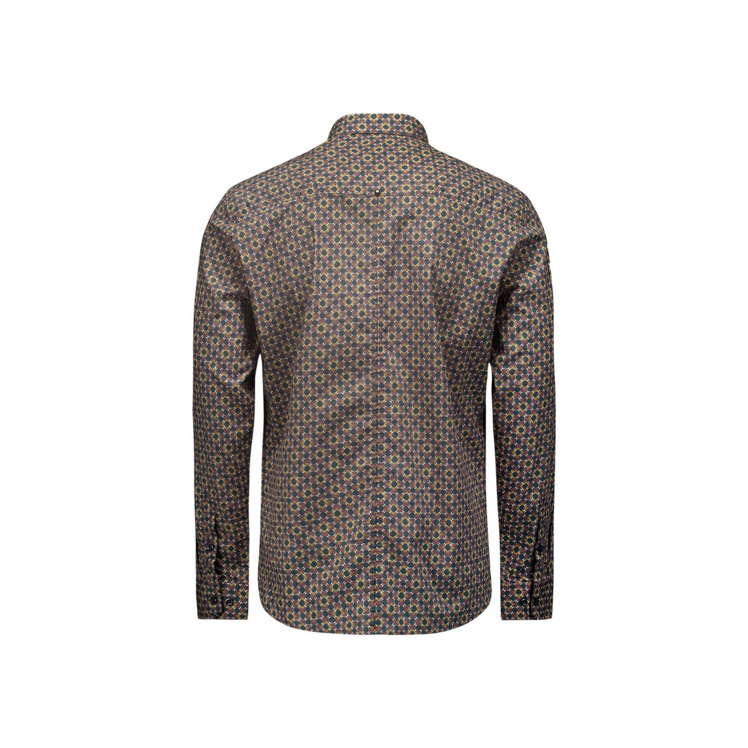 No Excess overhemd met all over print aubergine