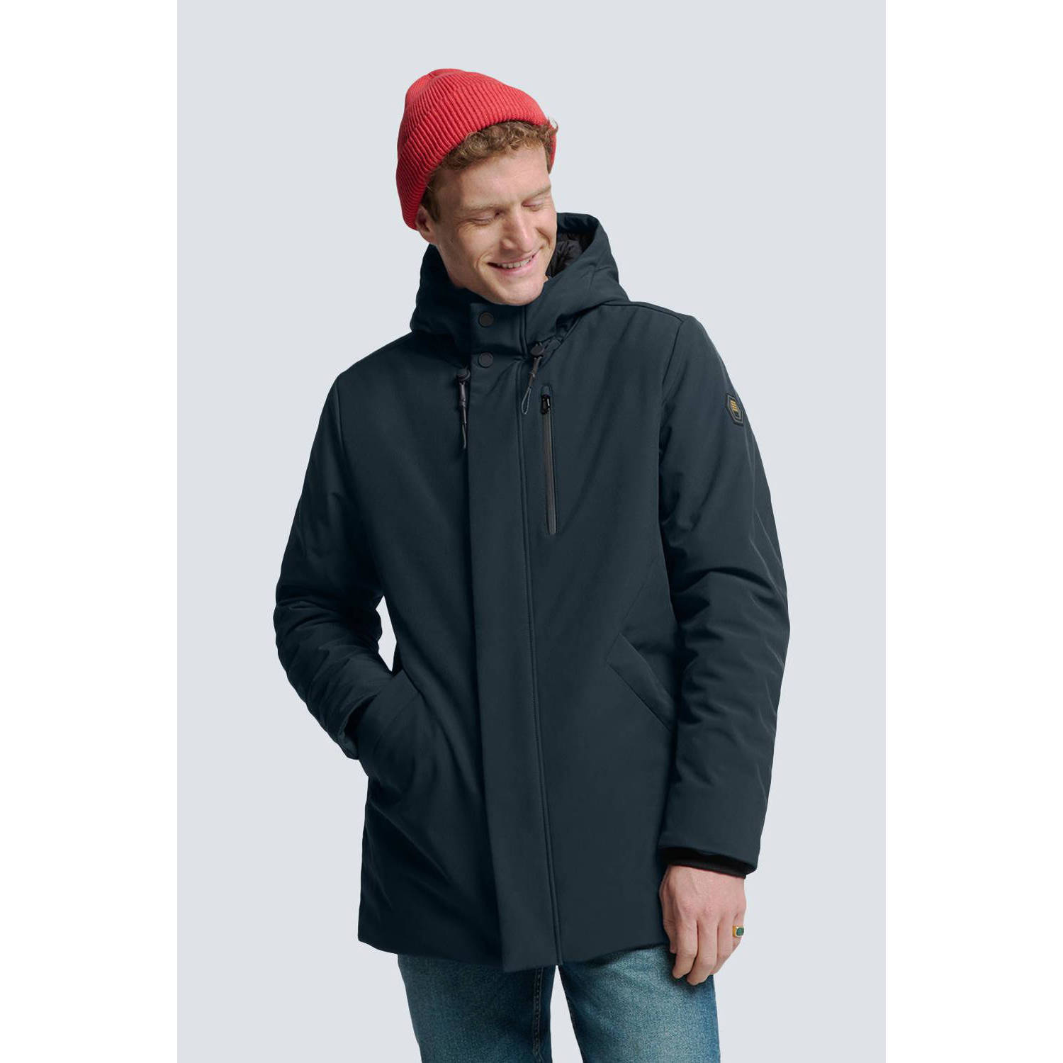 NO EXCESS Softshell-jack met een capuchon