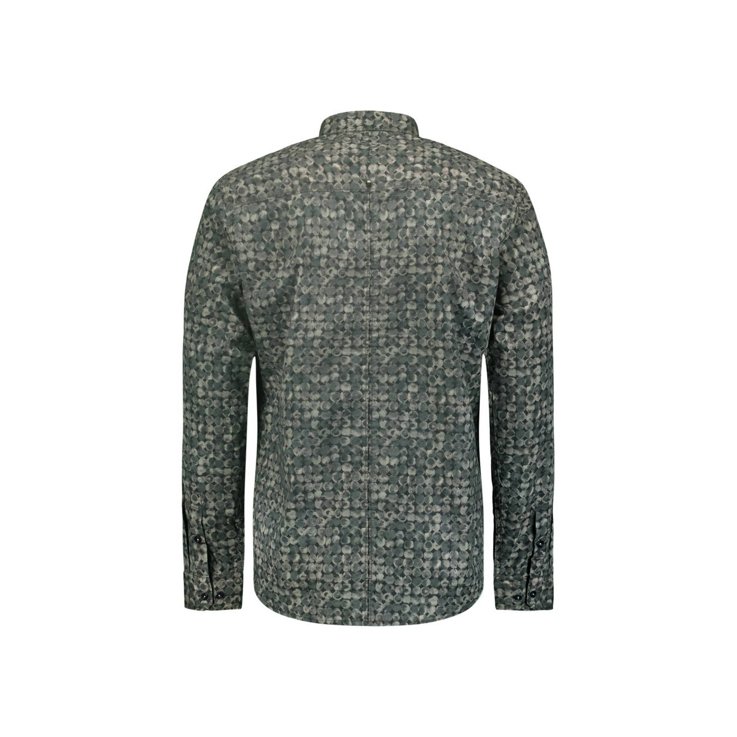 No Excess regular fit overhemd met all over print groen