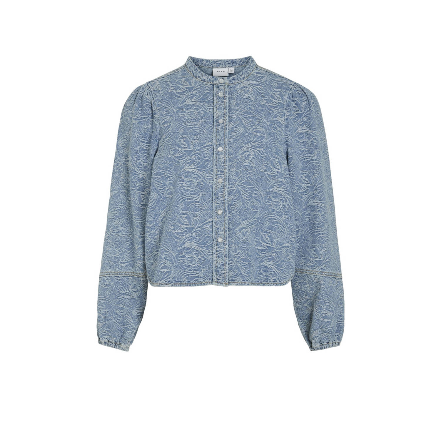 VILA jasje met all over print blauw