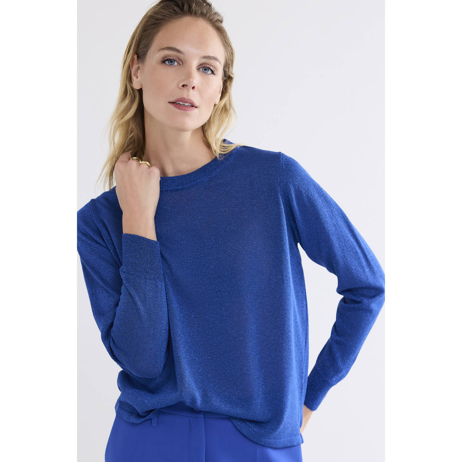 Summum gebreide trui blauw