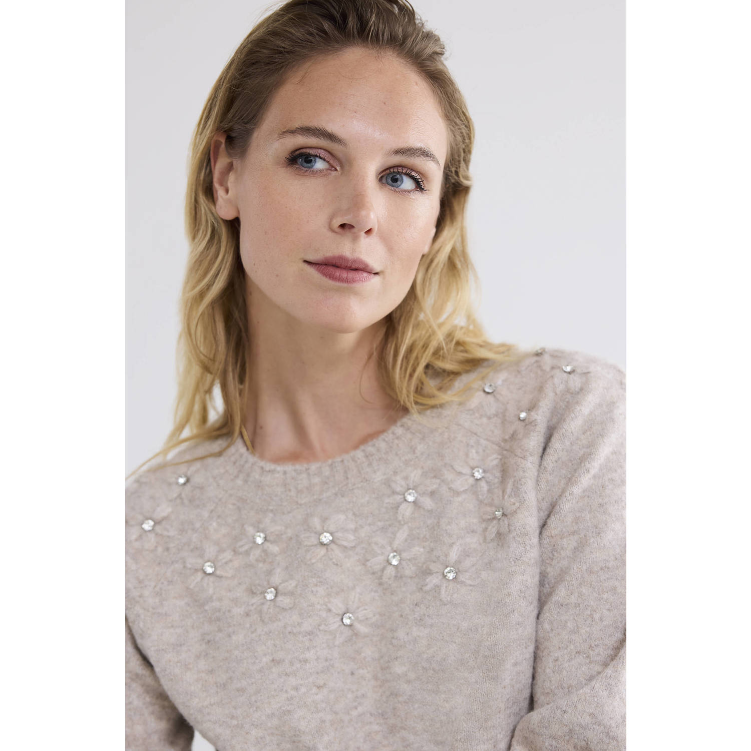 Summum gebreide trui beige