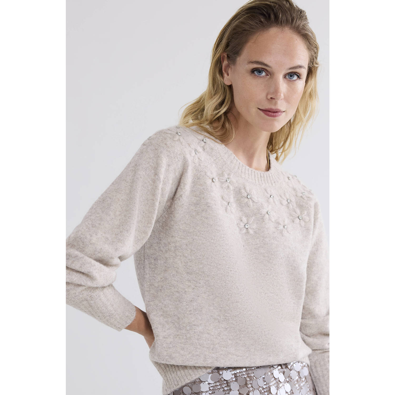 Summum gebreide trui beige