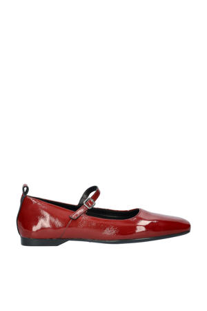 Delia  lakleren ballerina's rood