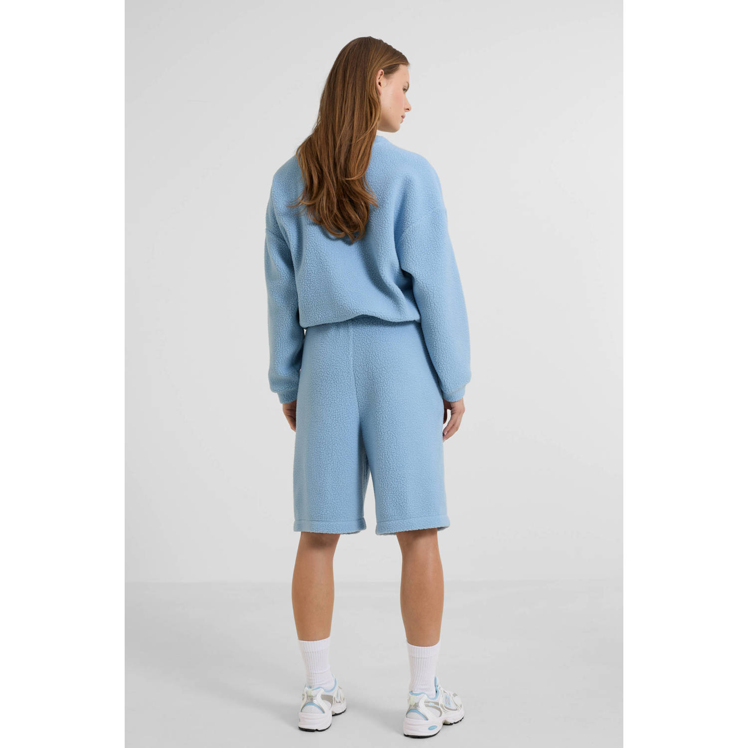 anytime teddy fleece short lichtblauw