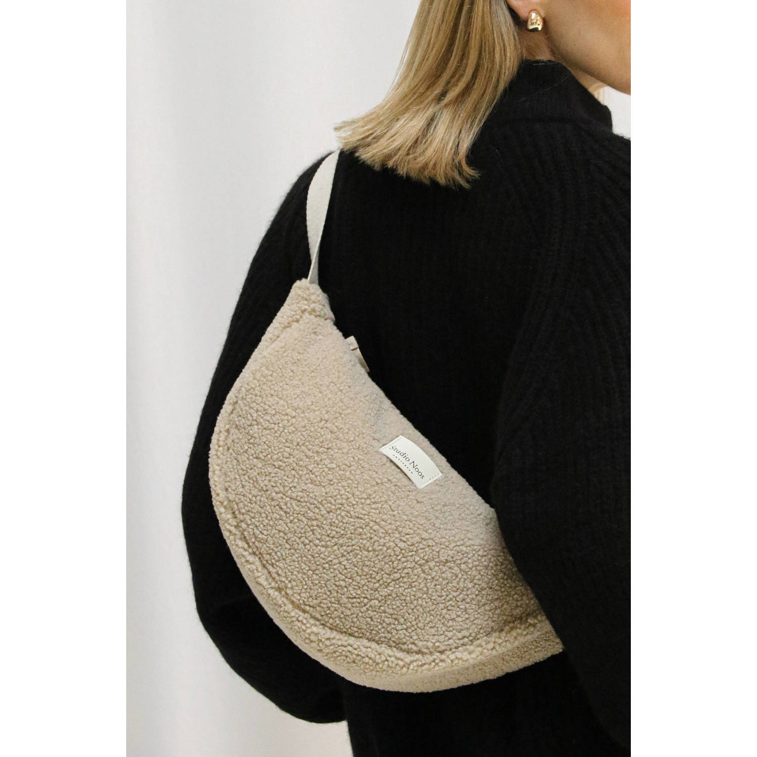 Studio Noos crossbody tas Teddy Maxi ecru