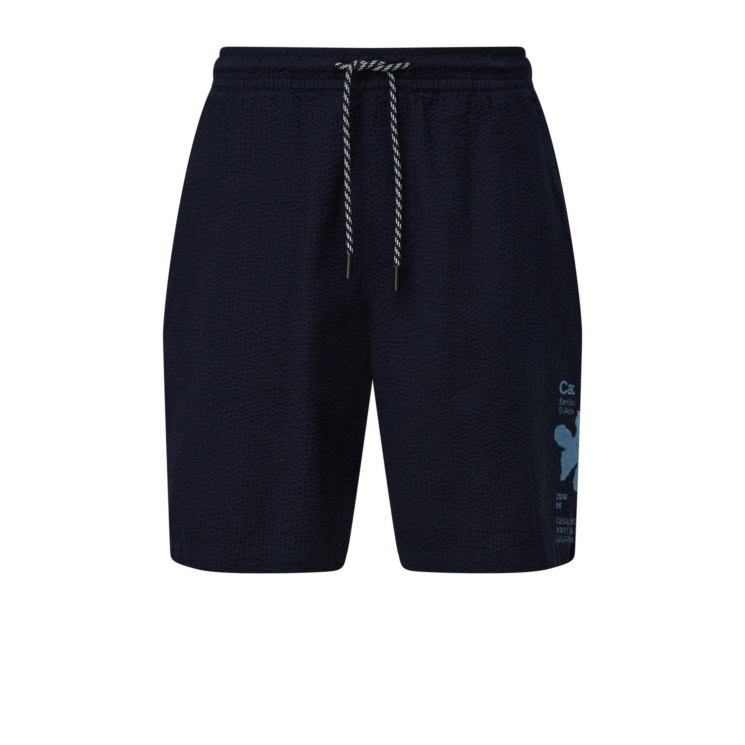 S.Oliver gestreepte regular fit short donkerblauw
