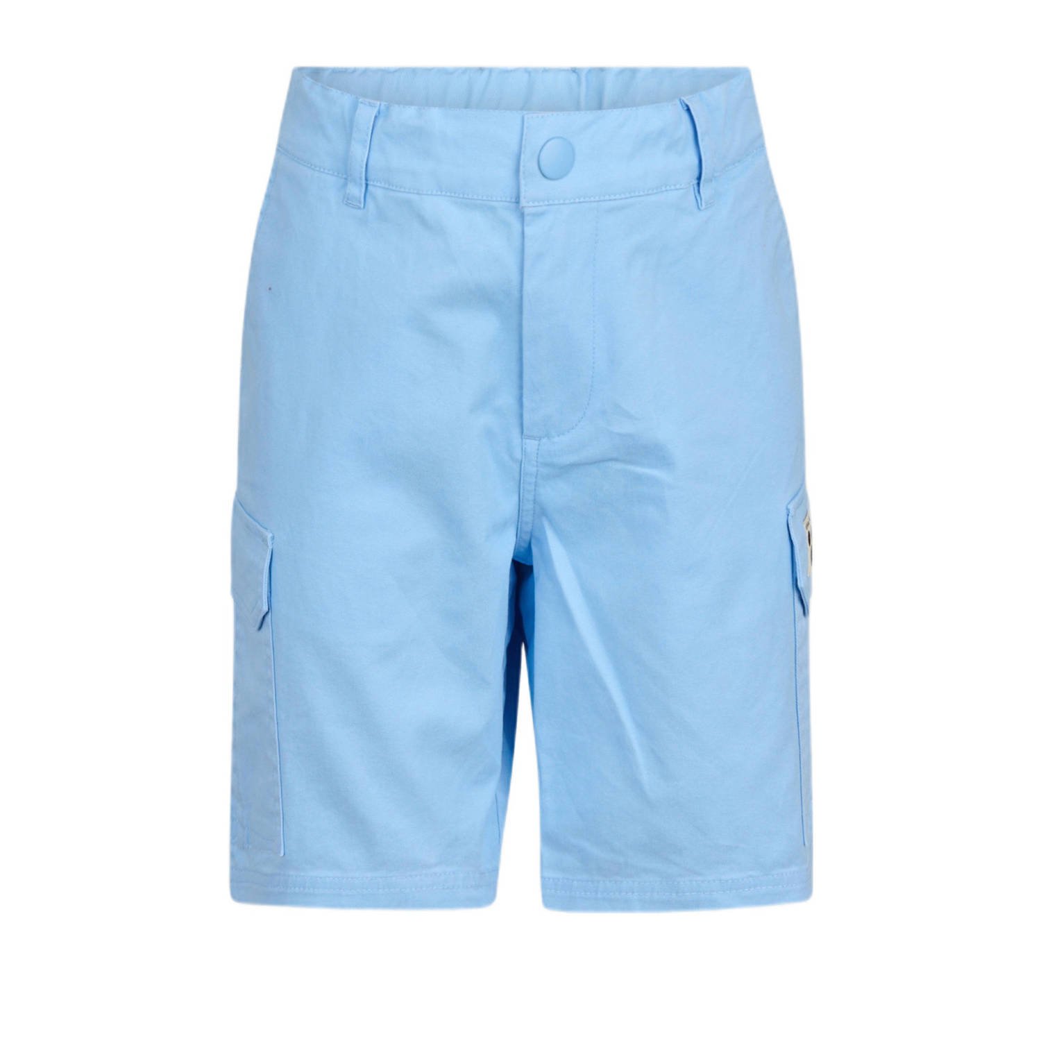 Shoeby regular fit cargo short lichtblauw Korte broek Jongens Katoen Effen 110 116