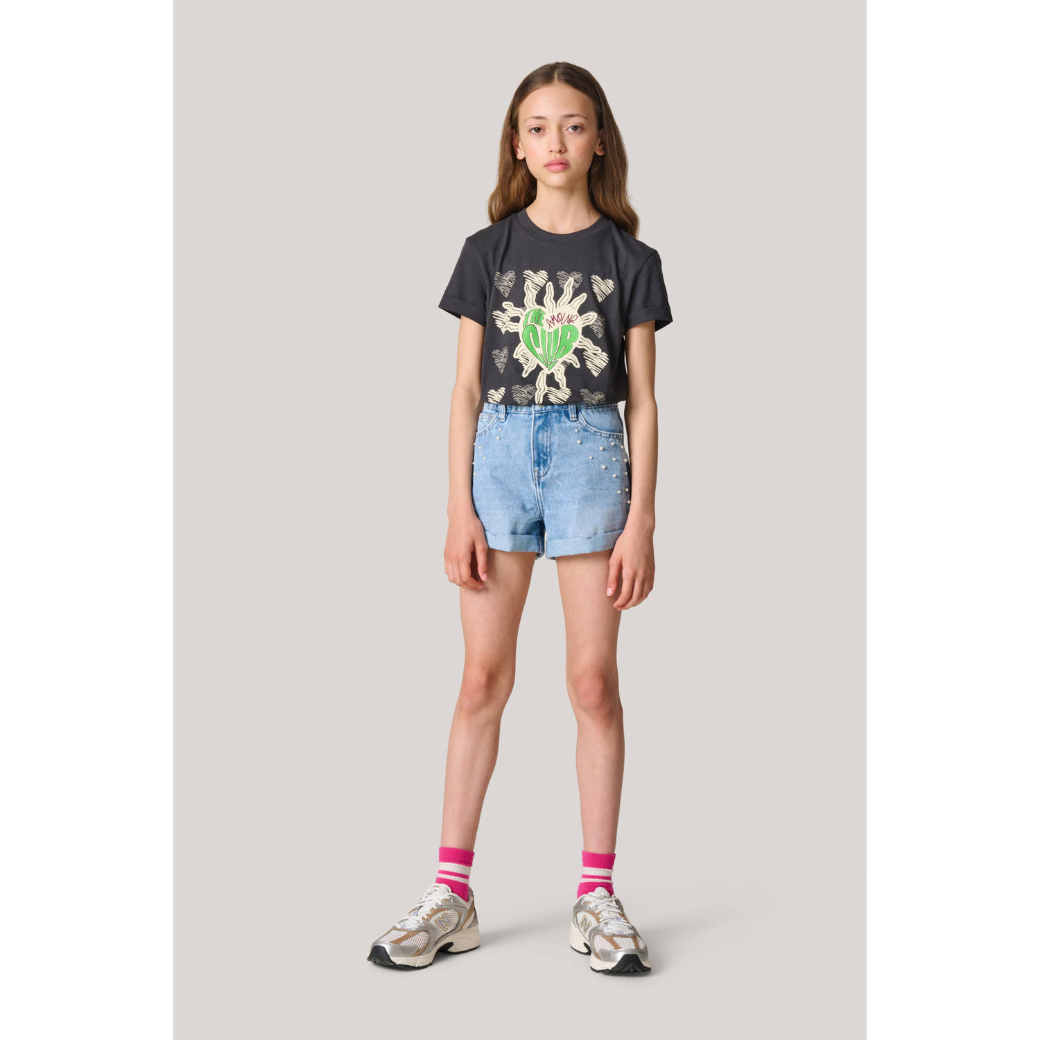 Shoeby T-shirt met printopdruk donkergrijs