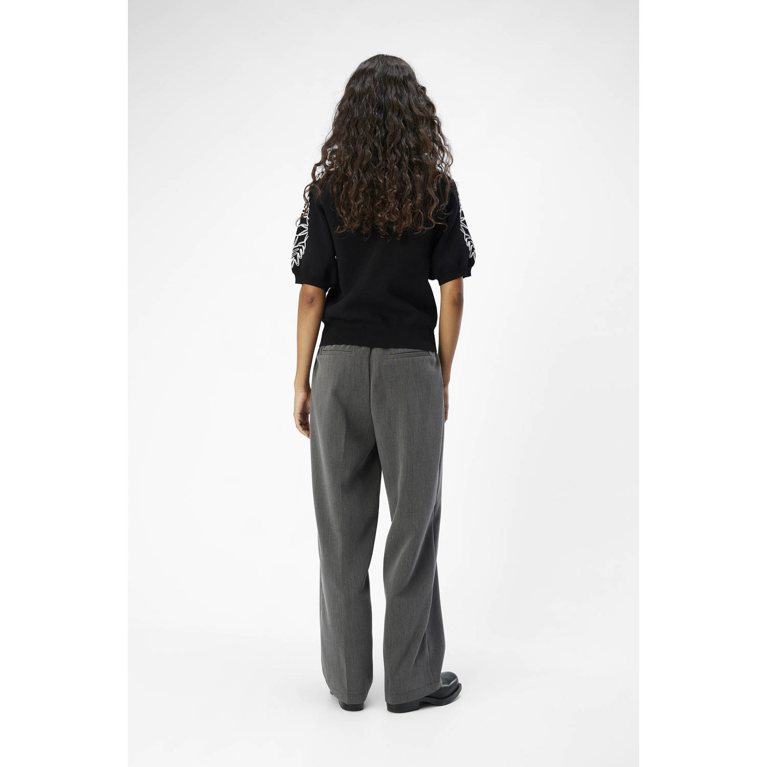 OBJECT knitted top OBJRASHIA zwart