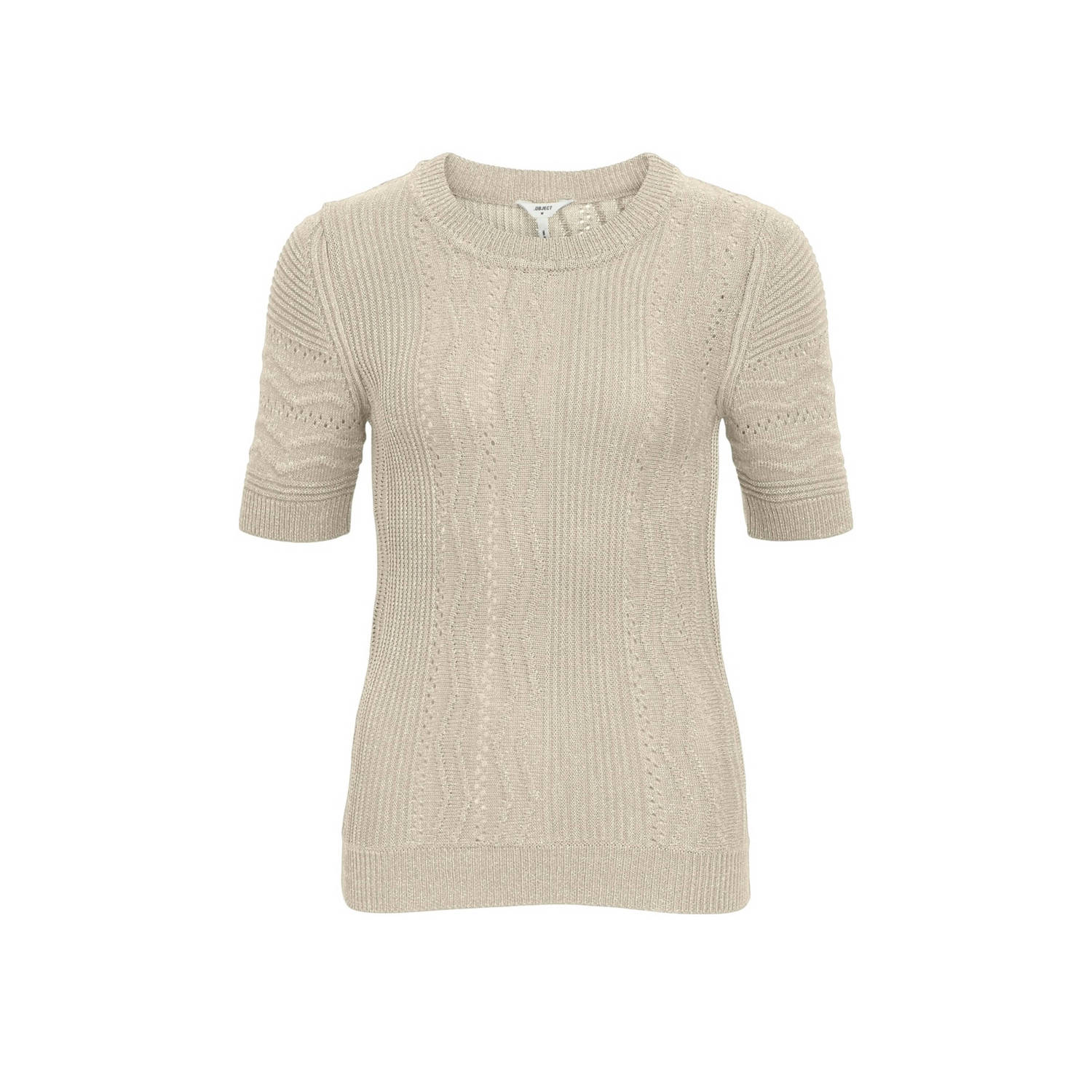 OBJECT top glitter OBJFRIELLA beige
