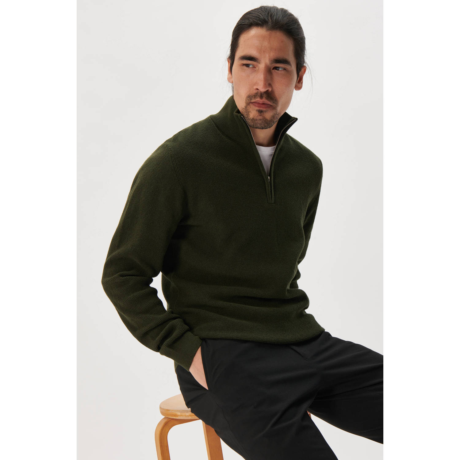 Matinique Gebreide pullover met schipperskraag model 'lagoon'
