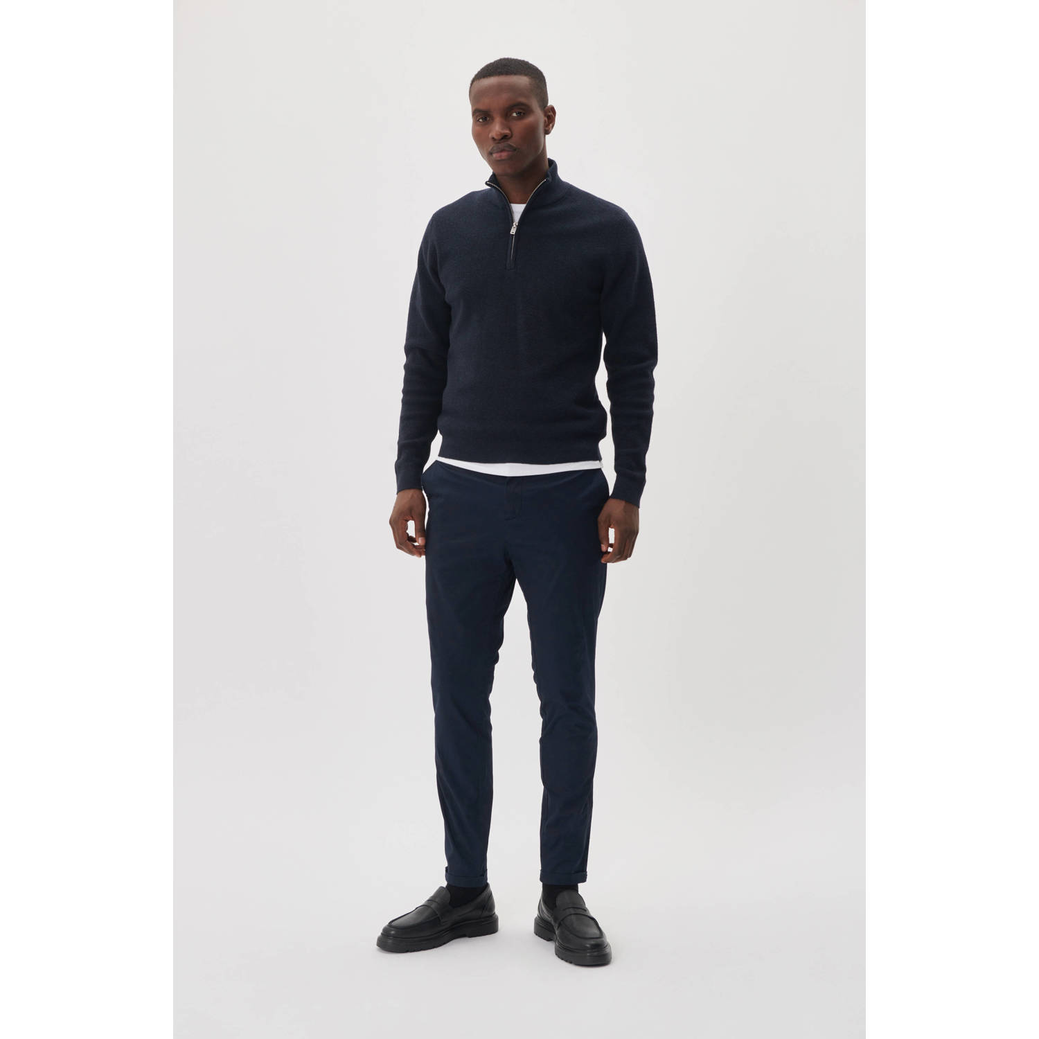 Matinique gebreide trui MAlagoon Z donkerblauw