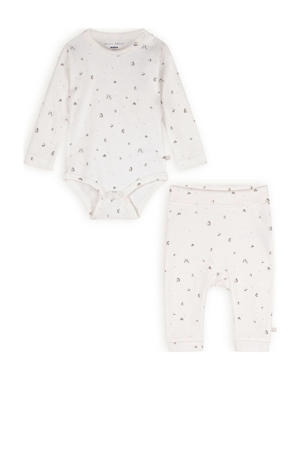 romper + broek Stormy wit
