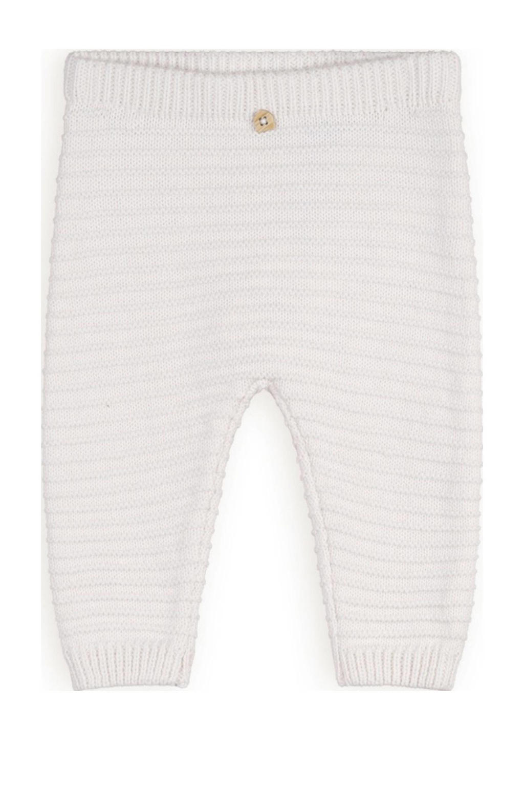 Witte meisjes Petite Maison baby regular fit broek Seol van katoen met effen