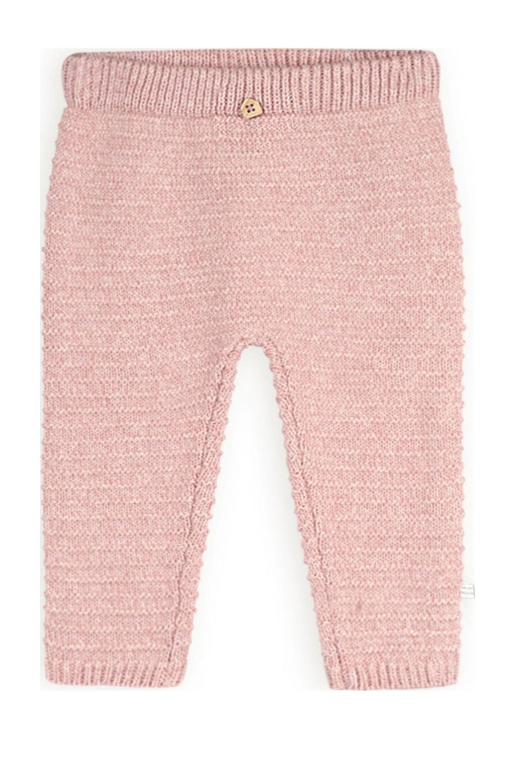 Roze meisjes Petite Maison baby regular fit broek Seol van katoen met effen