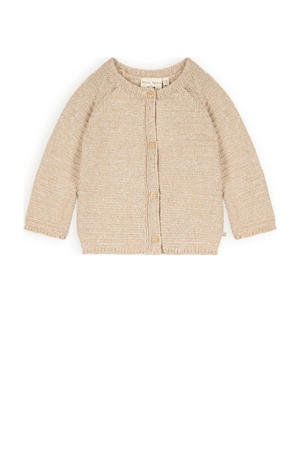 vest beige grof gebreid
