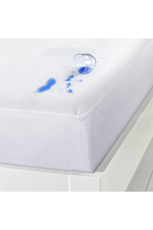 katoenen molton pu waterafstotend hoeslaken wit (28 cm matrasdikte)