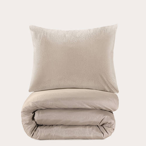 W panterprint dekbedovertrek 1 persoons (140x200 cm) - Beige