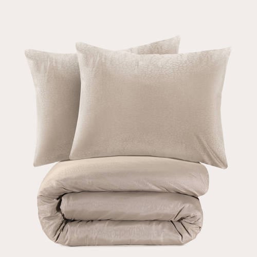 W panterprint dekbedovertrek 2 persoons (200x200 cm) - Beige