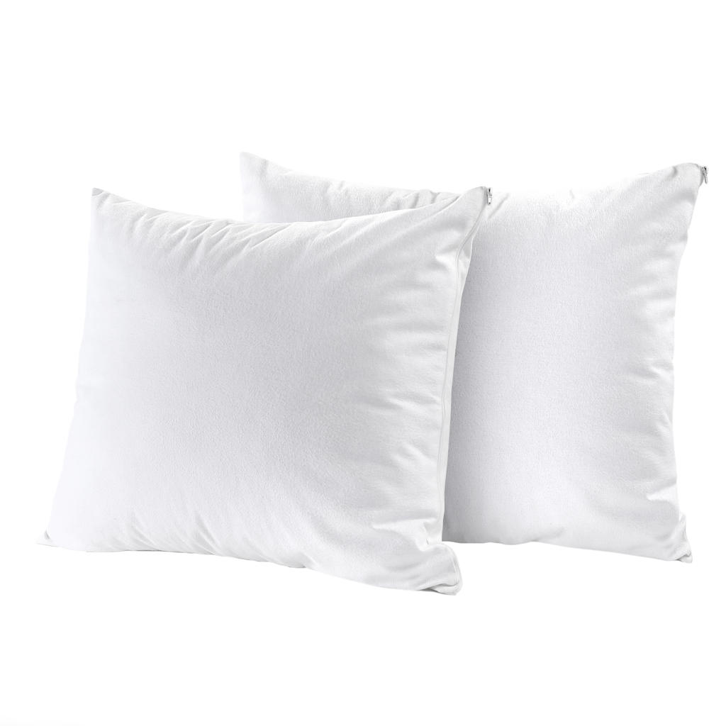 NOUS Living kussensloop molton pu waterafstotend wit (60x70 cm) (set van 2)