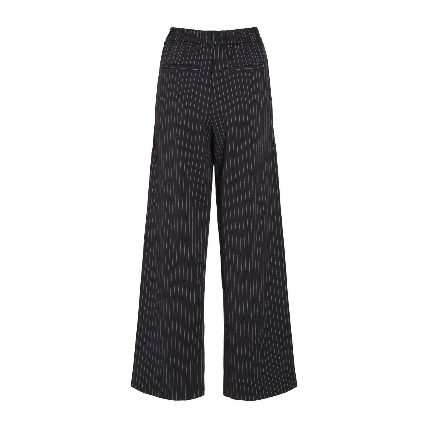VILA high waist wide leg broek VIVARONE met krijtstreep