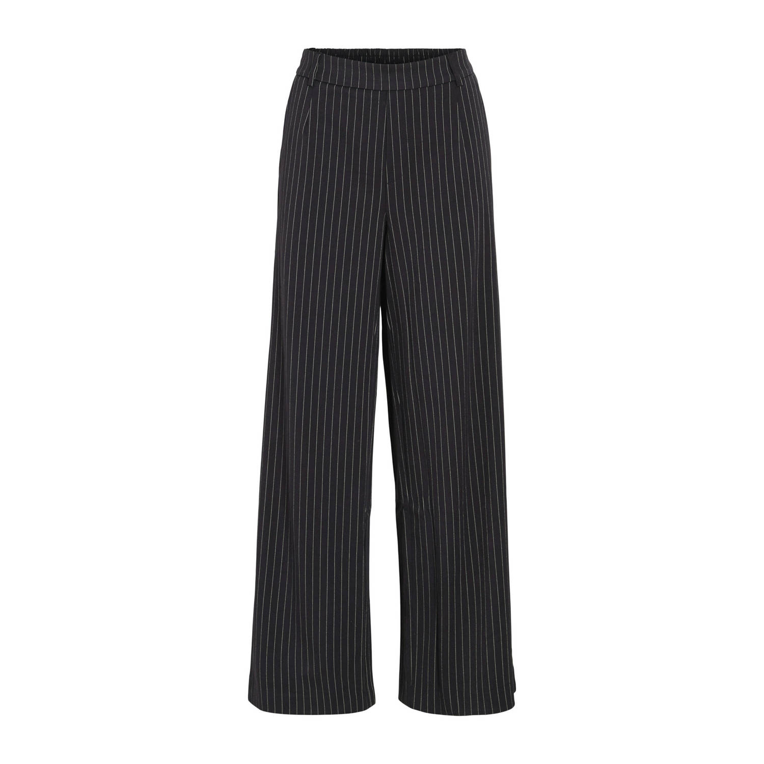 VILA high waist wide leg broek VIVARONE met krijtstreep