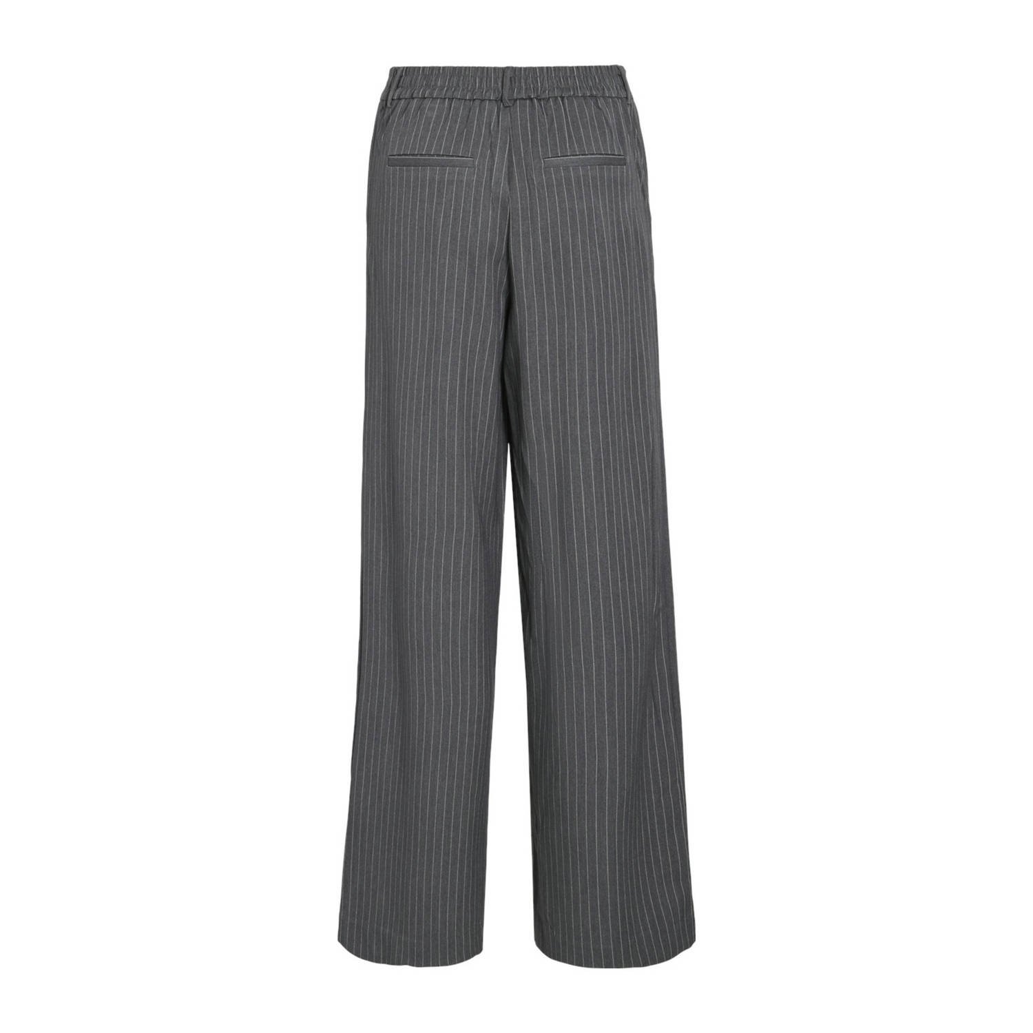 VILA high waist wide leg broek VIVARONE met krijtstreep