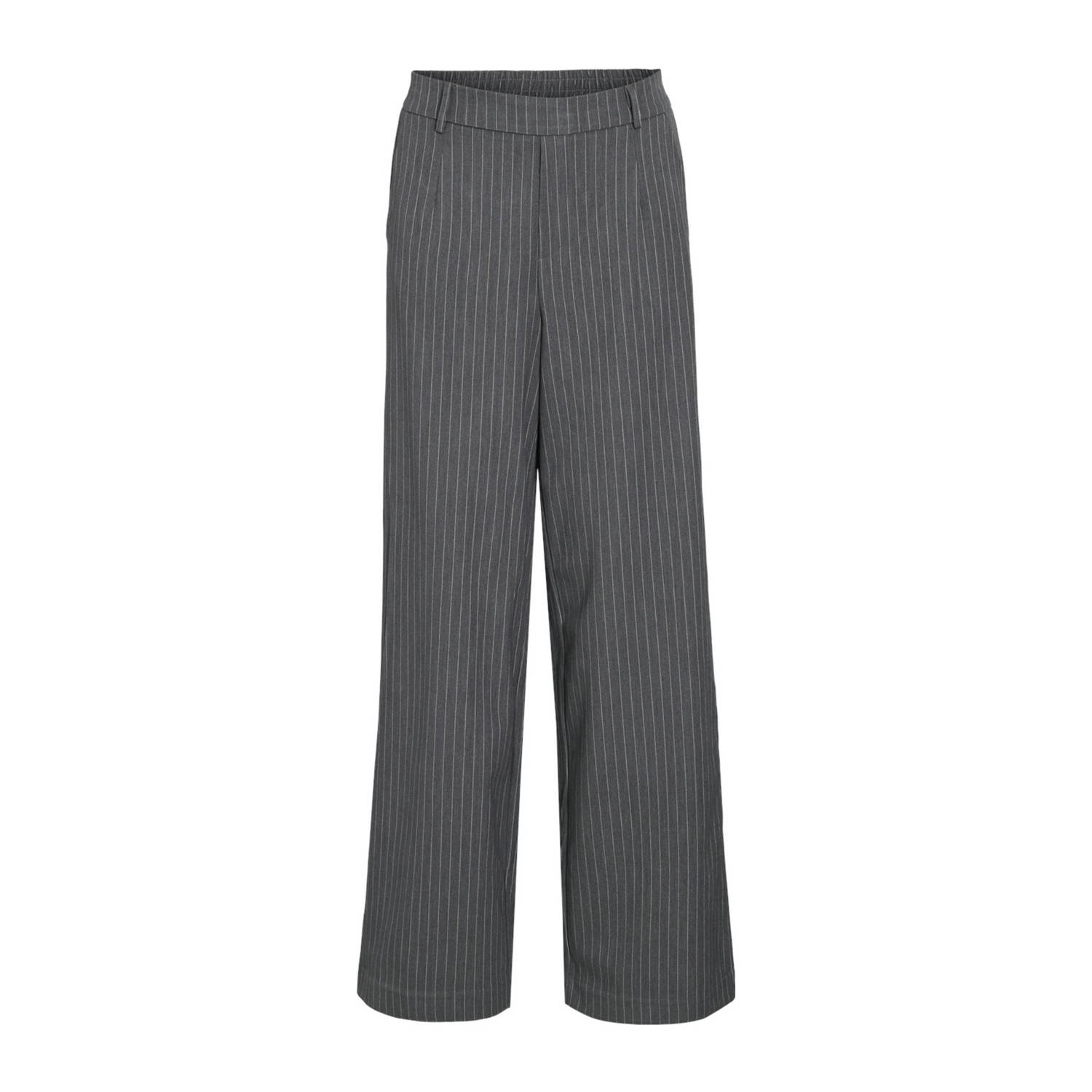 VILA high waist wide leg broek VIVARONE met krijtstreep