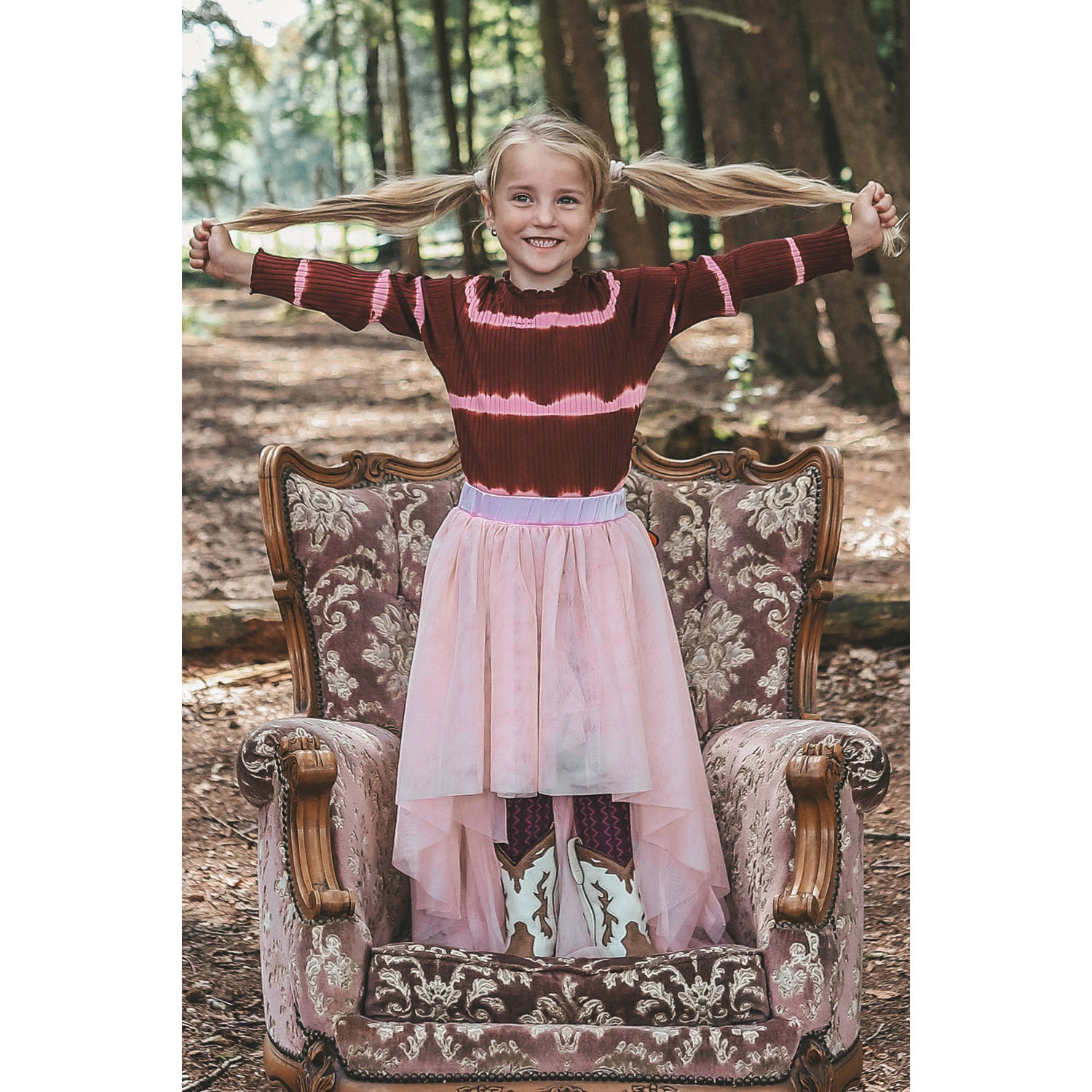 Your Wishes midi rok lichtroze