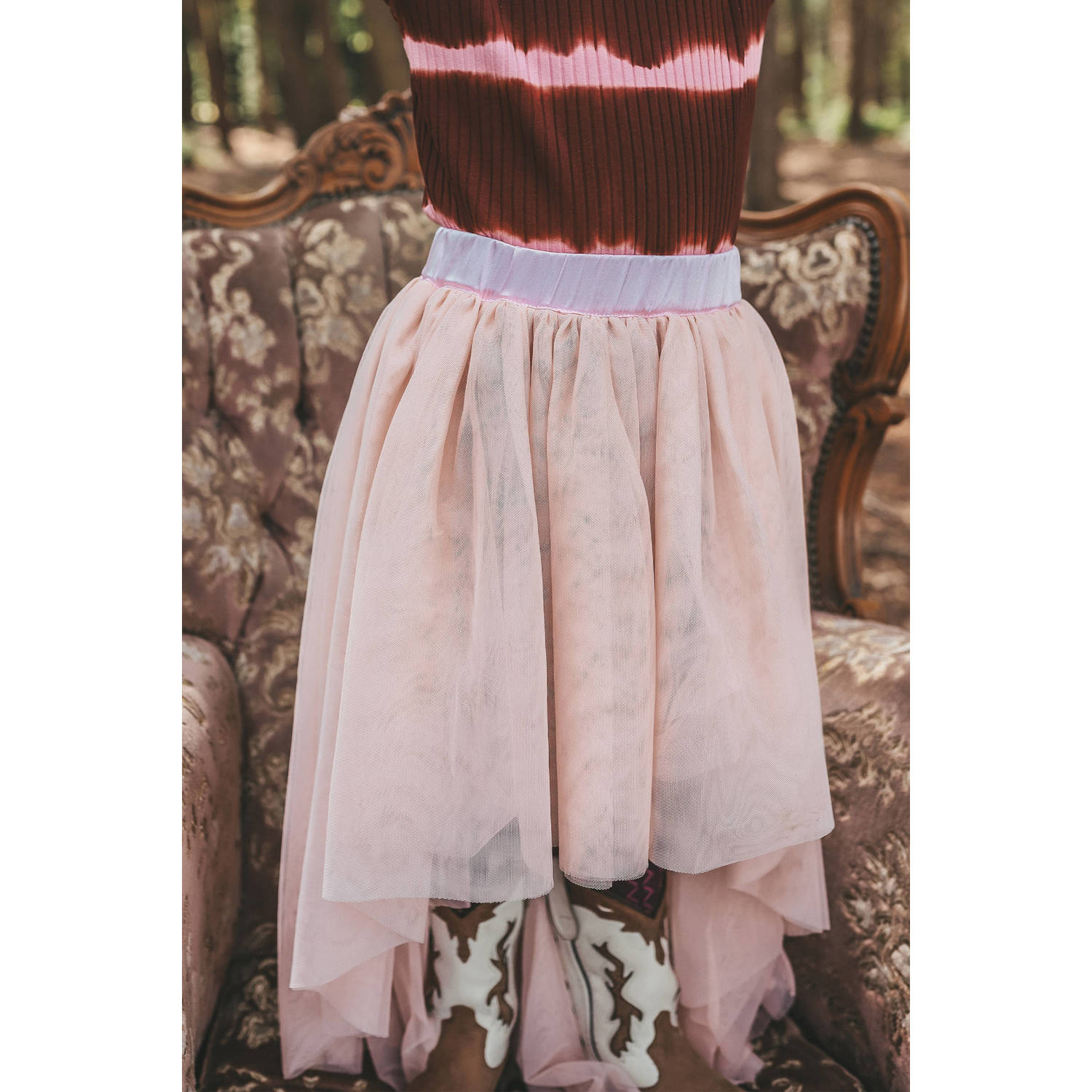 Your Wishes midi rok lichtroze