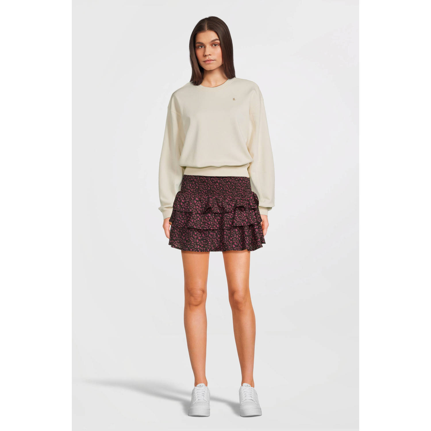 LOOXS 10sixteen sweater met backprint ecru