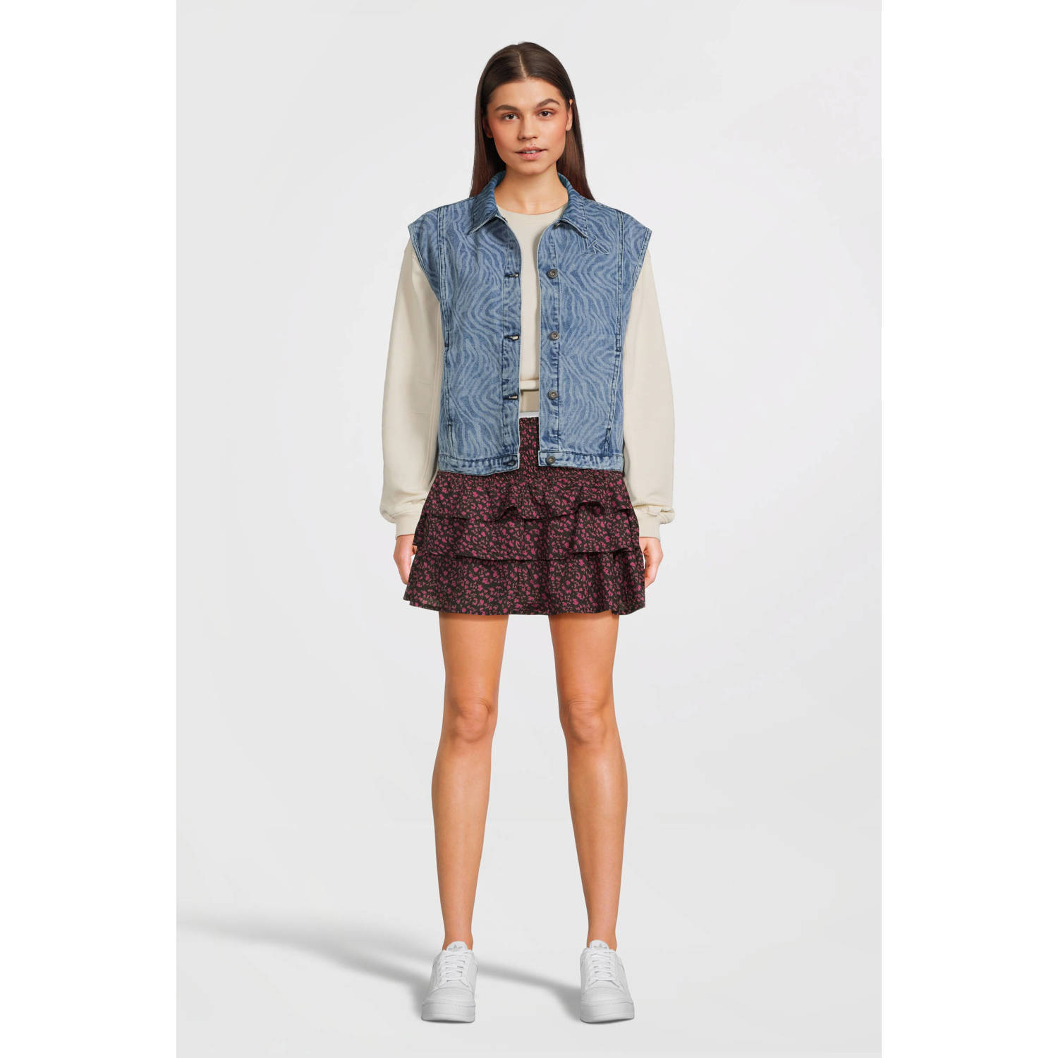 LOOXS 10sixteen sweater met backprint ecru