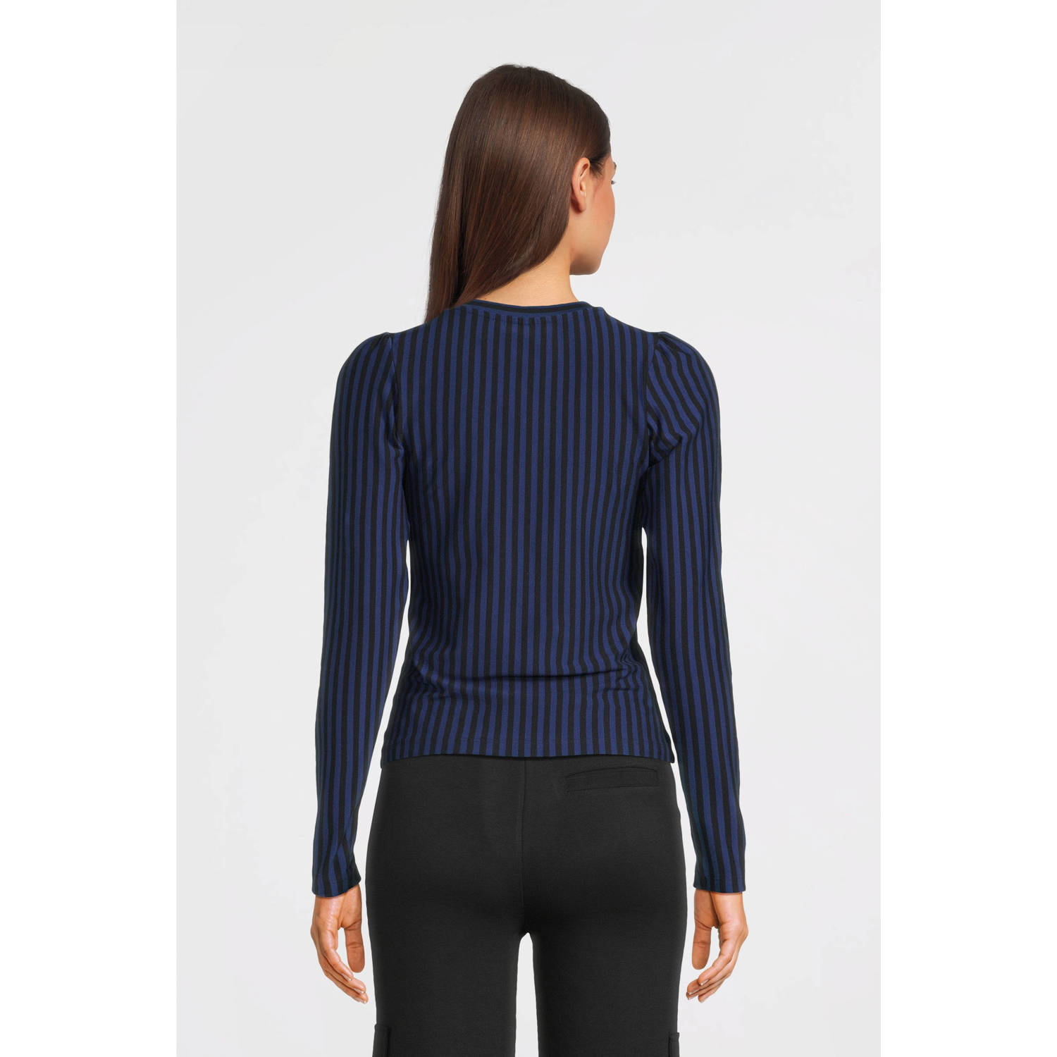 LOOXS 10sixteen gestreepte top blauw zwart