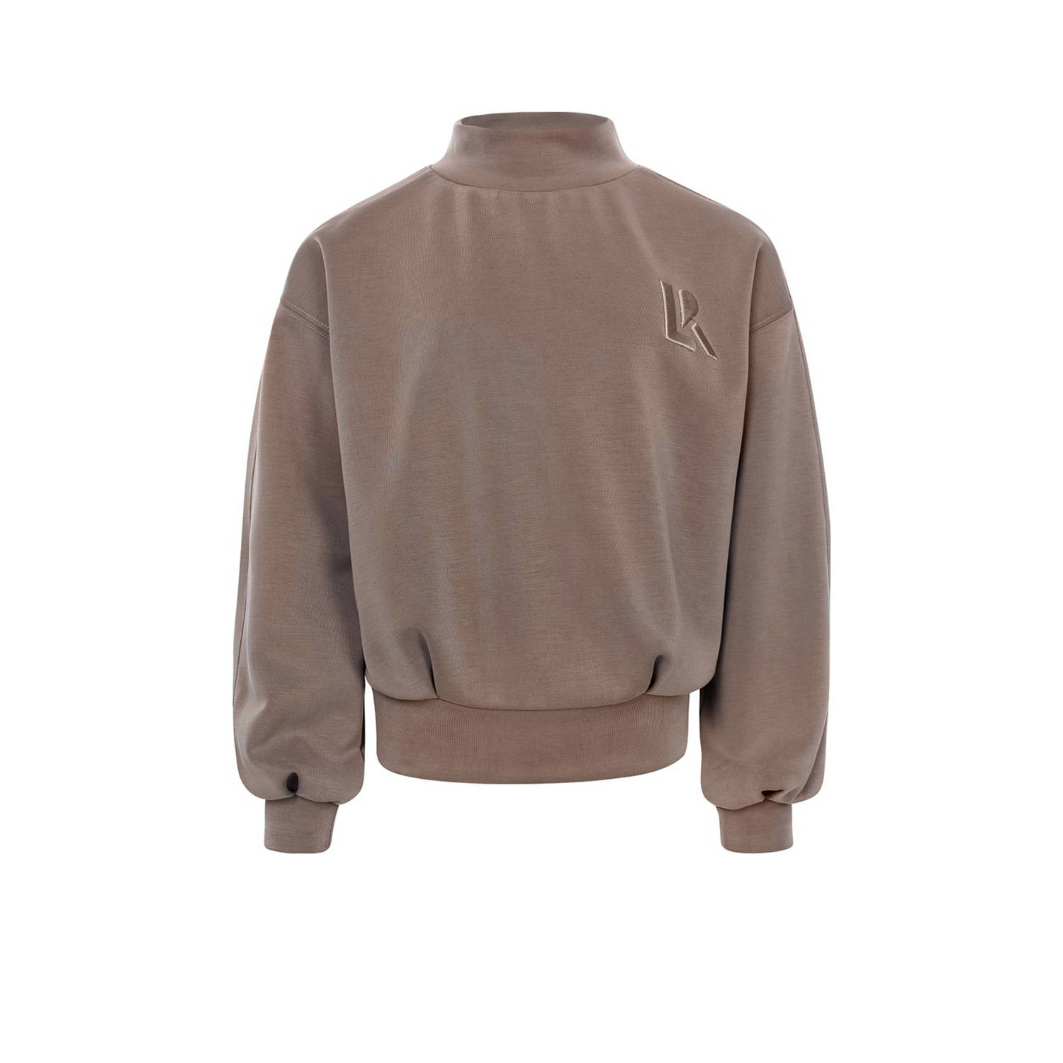LOOXS 10sixteen sweater lichtbruin Meisjes Modal Opstaande kraag Effen 128